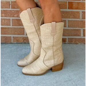 MIA JENAH NATURAL BOHO WESTERN BOOT NEW